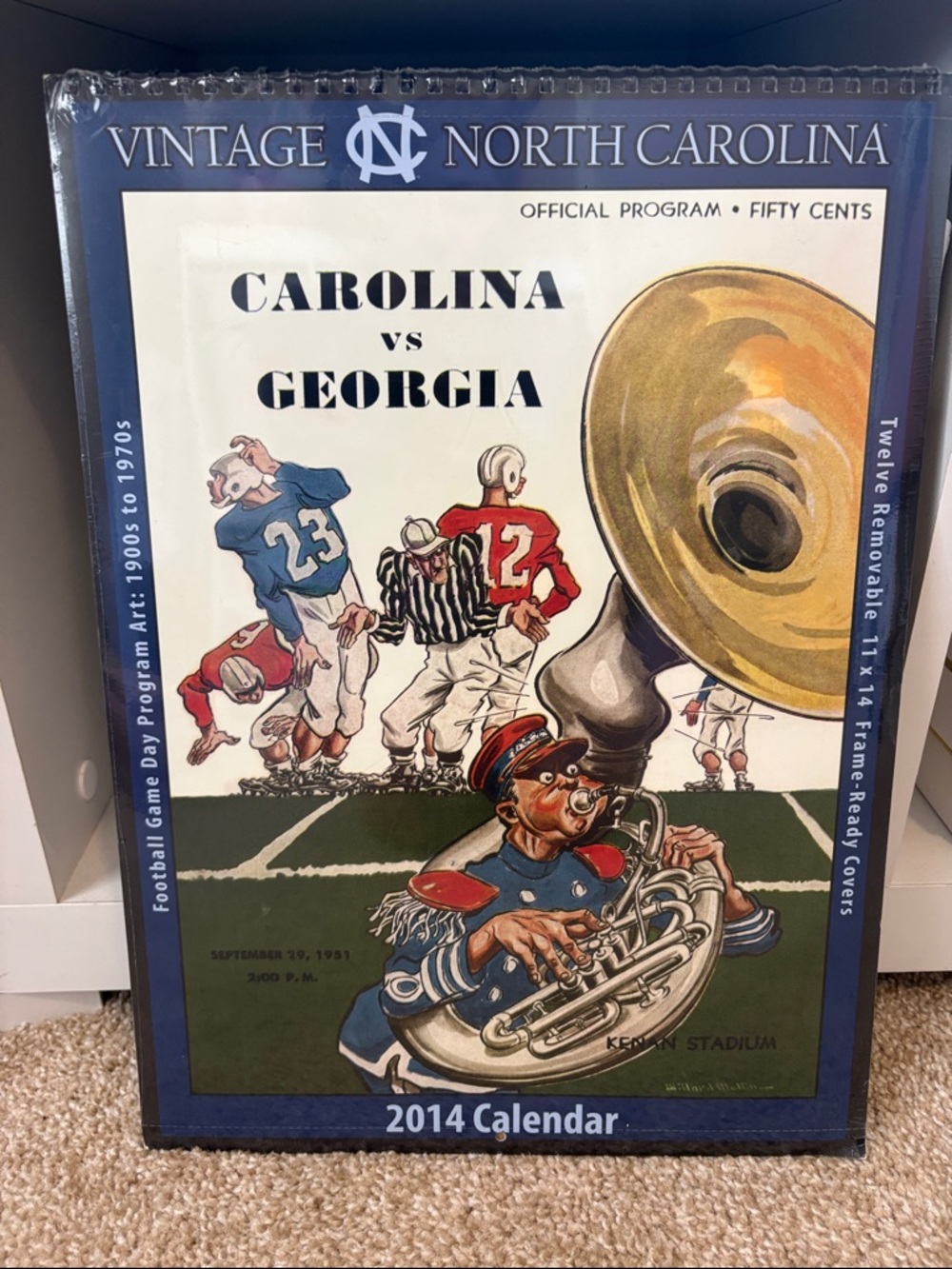 Vintage NC Football Game Day Program Calendar 2014 New
